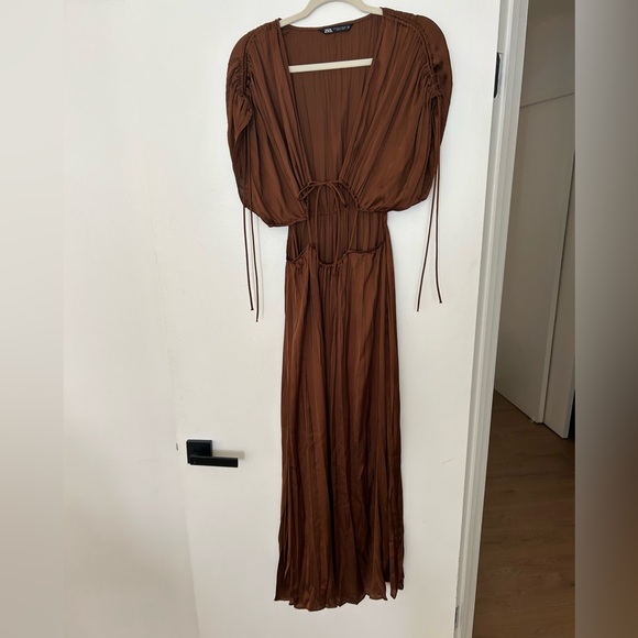 Zara Chocolate Brown Maxi Dress - Picture 2 of 3